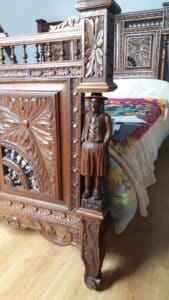 Lit breton, détail avant gommage